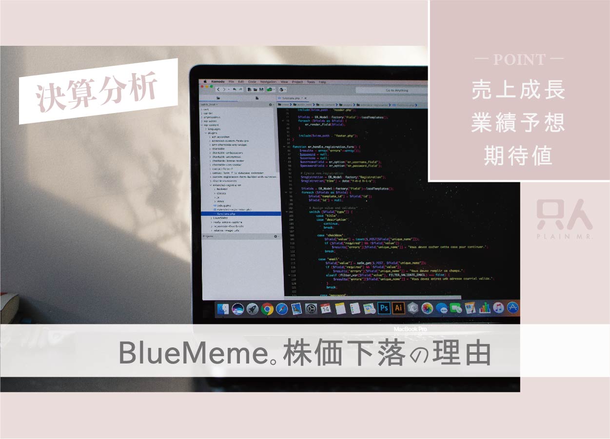 【決算分析】BlueMeme（ブルーミーム）、株価大幅下落の理由